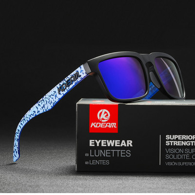 Fashion Square Napszemüveg Polarizált Férfi Sport Árnyékolók Cool Mirror Lens Light Wight Női vezetőszemüveg ingyenes dobozzal