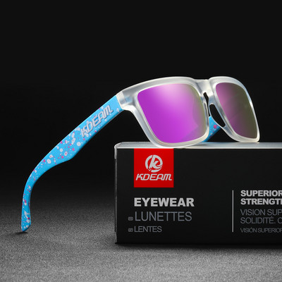 Fashion Square Napszemüveg Polarizált Férfi Sport Árnyékolók Cool Mirror Lens Light Wight Női vezetőszemüveg ingyenes dobozzal