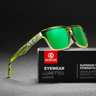 Fashion Square Napszemüveg Polarizált Férfi Sport Árnyékolók Cool Mirror Lens Light Wight Női vezetőszemüveg ingyenes dobozzal