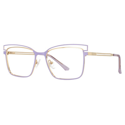 53788 Cele mai noi rame de ochelari optici din metal anti lumină albastră, ochelari de vedere pătrat pentru femei, ochelari de vedere la modă pentru computer