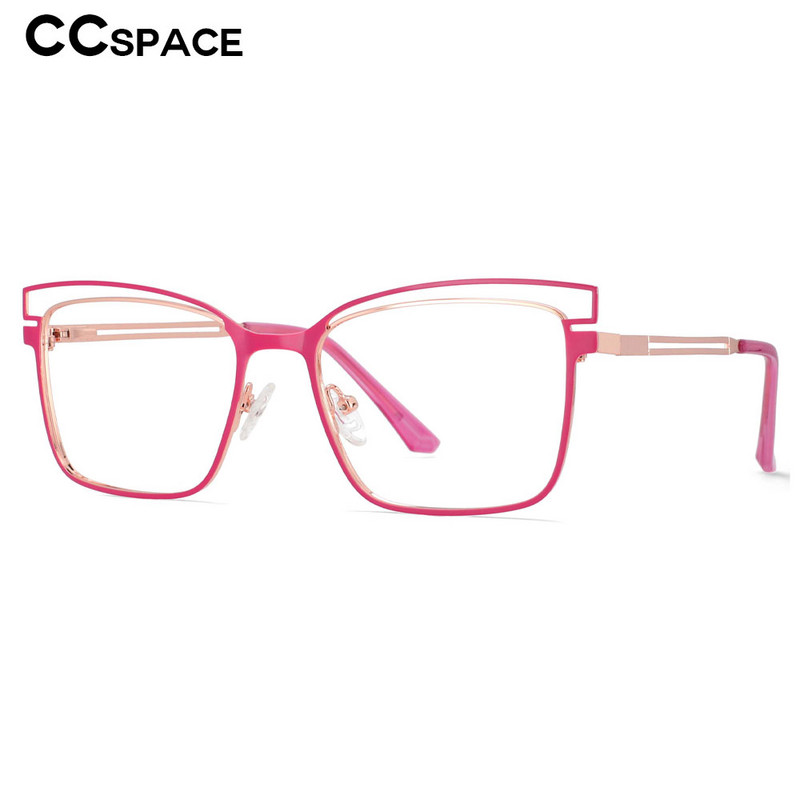 53788 Cele mai noi rame de ochelari optici din metal anti lumină albastră, ochelari de vedere pătrat pentru femei, ochelari de vedere la modă pentru computer