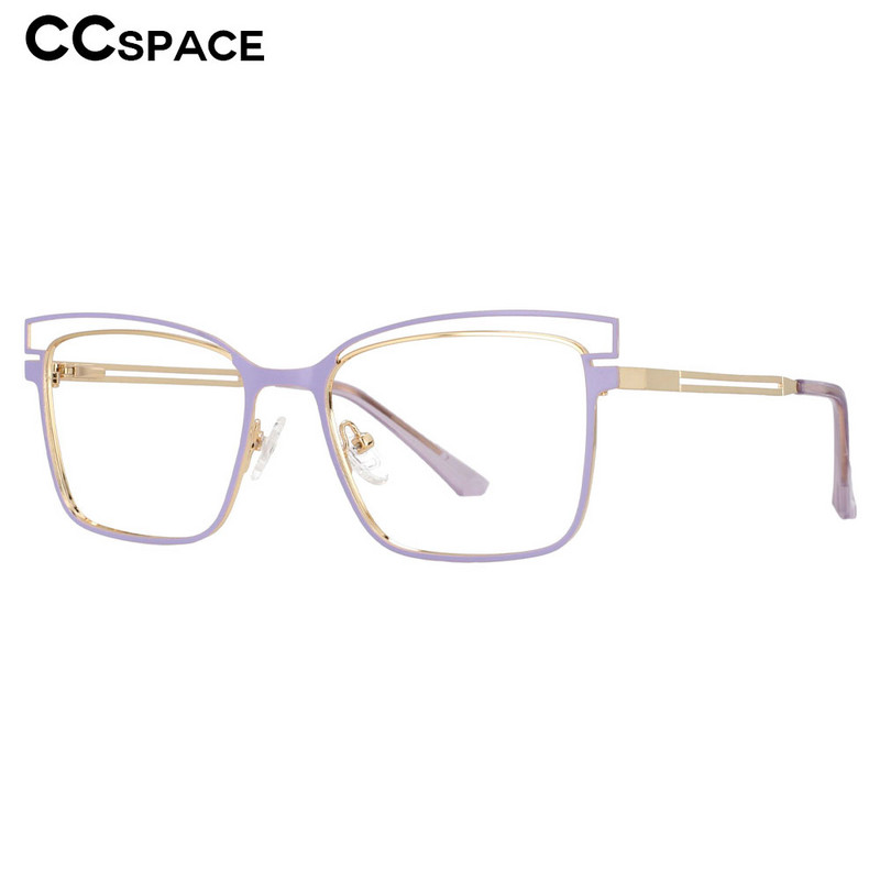 53788 Cele mai noi rame de ochelari optici din metal anti lumină albastră, ochelari de vedere pătrat pentru femei, ochelari de vedere la modă pentru computer