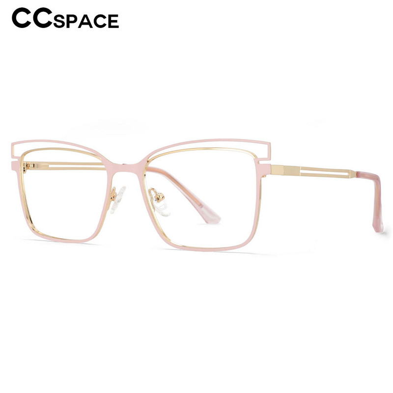 53788 Cele mai noi rame de ochelari optici din metal anti lumină albastră, ochelari de vedere pătrat pentru femei, ochelari de vedere la modă pentru computer
