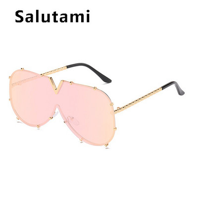 2022 Нови модни One Piece Shield слънчеви очила за жени Vintage Oversized Paw Sun Glasses Men Uv400 Hip Hop Punk Eyewear Black