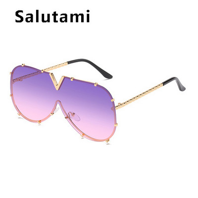 2022 Нови модни One Piece Shield слънчеви очила за жени Vintage Oversized Paw Sun Glasses Men Uv400 Hip Hop Punk Eyewear Black