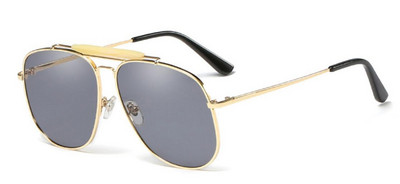 Retro Double Bridges Peach Pilot päikeseprillid Naiste Meeste Disainer Luksuslikud metallraamiga Suured päikeseprillid 2022 Uued moodsad prillid