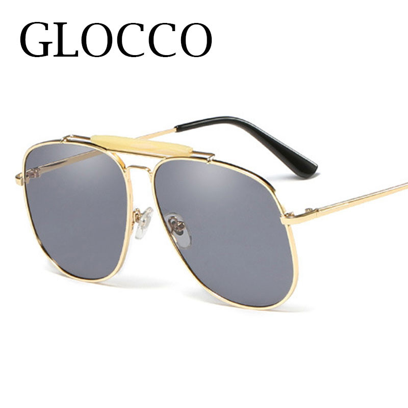Retro Double Bridges Peach Pilot päikeseprillid Naiste Meeste Disainer Luksuslikud metallraamiga Suured päikeseprillid 2022 Uued moodsad prillid