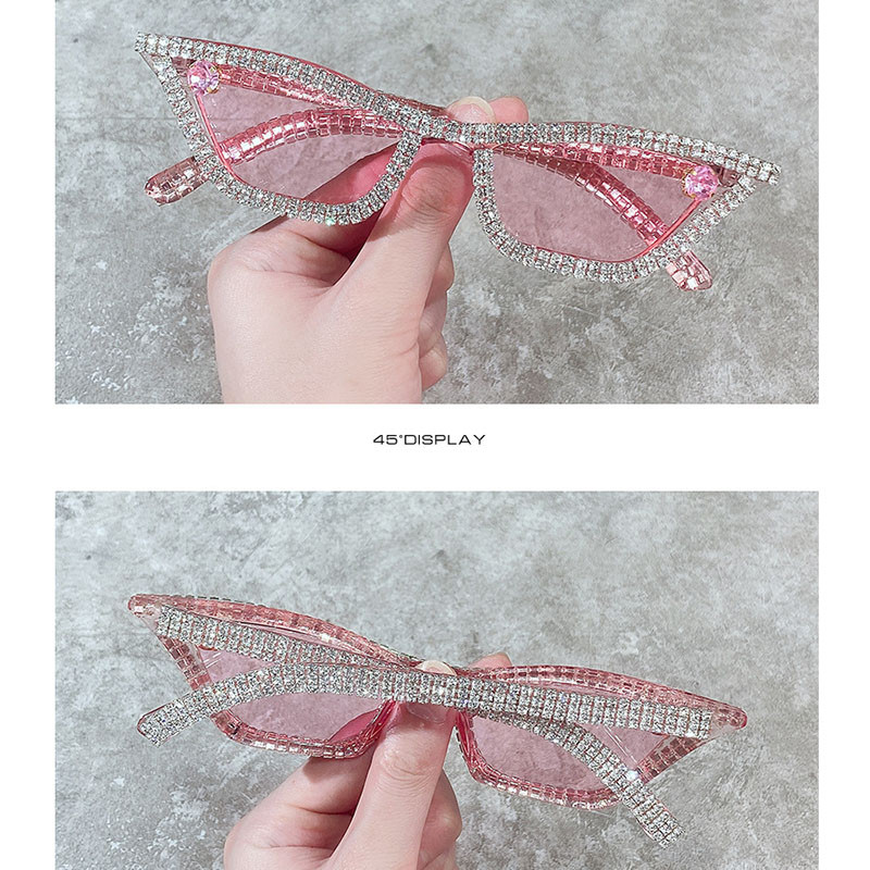 Madingi vintažiniai deimantiniai katės akiniai Steampunk akiniai nuo saulės moteriški mažo rėmelio prabangūs krištolo akiniai nuo saulės spalvingi kalnų krištoliniai atspalviai