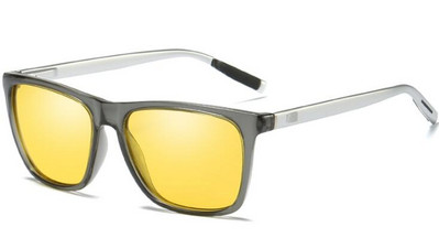 Anti-Glare Night Vision Naočale za vožnju automobila Polarizirane muške sunčane naočale Aluminijske magnezijske vintage dizajnerske naočale sa žutim lećama