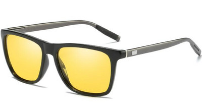 Anti-Glare Night Vision Naočale za vožnju automobila Polarizirane muške sunčane naočale Aluminijske magnezijske vintage dizajnerske naočale sa žutim lećama