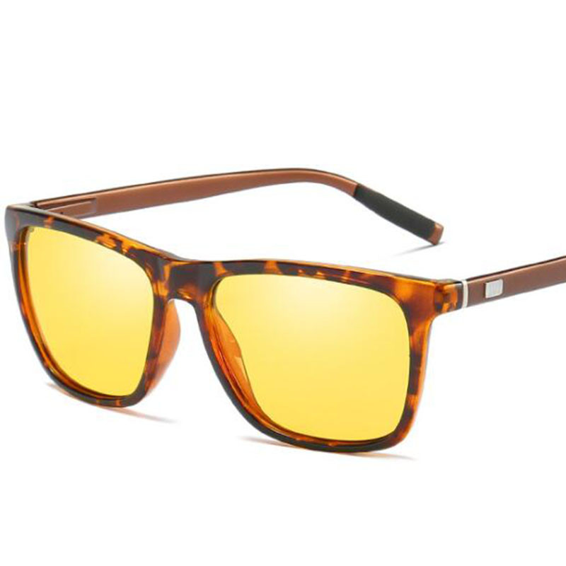 Anti-Glare Night Vision Naočale za vožnju automobila Polarizirane muške sunčane naočale Aluminijske magnezijske vintage dizajnerske naočale sa žutim lećama