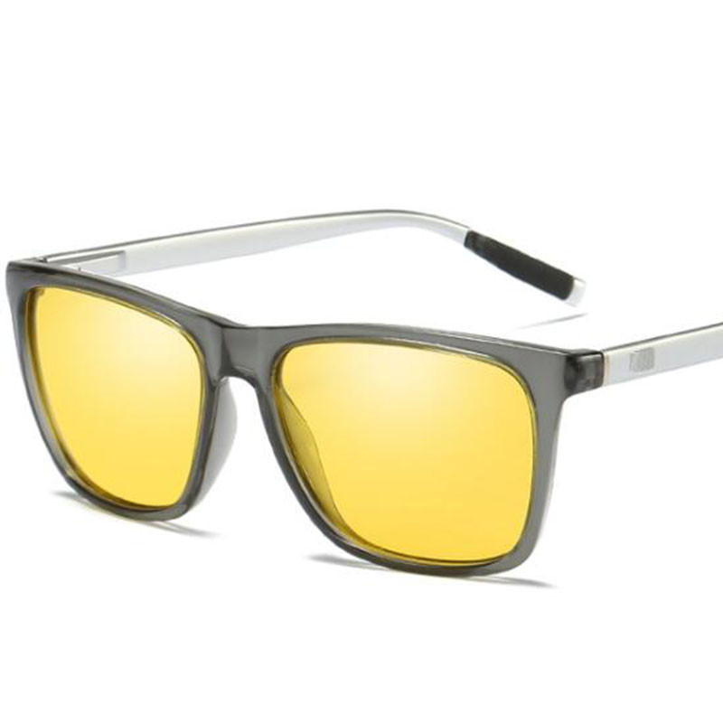 Anti-Glare Night Vision Naočale za vožnju automobila Polarizirane muške sunčane naočale Aluminijske magnezijske vintage dizajnerske naočale sa žutim lećama
