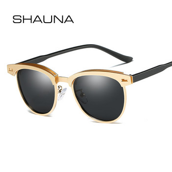 SHAUNA Retro Men Square Polarized Sunglasses Driving Shades Προστασία UV400