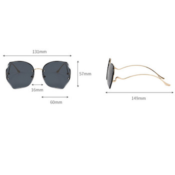 Γυναικεία γυαλιά ηλίου υπερμεγέθη καφέ Rimless Γυαλιά ηλίου με στρογγυλές αποχρώσεις μοντέρνα γυαλιά 2021 καλοκαιρινά γυναικεία γυαλιά ηλίου Oculos