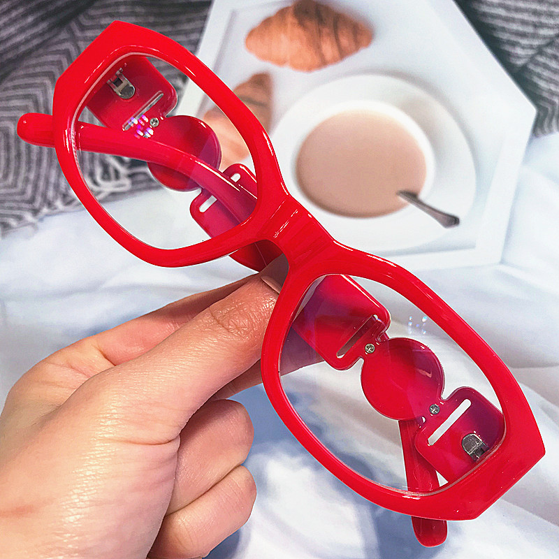 Novi modni okviri za naočale protiv plavog svjetla u boji slatkiša za žene Vintage mali četvrtasti crveni crni kompjuterski sjenila Ženske naočale