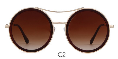 WHO CUTIE 2018 Crveno zelene okrugle sunčane naočale Ženske dizajnerske marke Metalni okvir Ženske sunčane naočale iz 90-ih Vintage retro sjenila Poklon 587