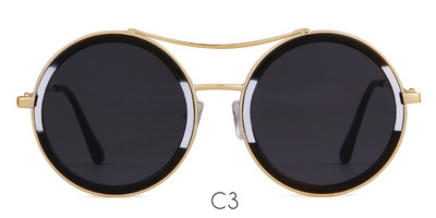 WHO CUTIE 2018 Crveno zelene okrugle sunčane naočale Ženske dizajnerske marke Metalni okvir Ženske sunčane naočale iz 90-ih Vintage retro sjenila Poklon 587