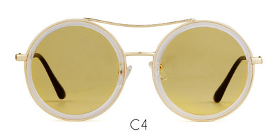 WHO CUTIE 2018 Crveno zelene okrugle sunčane naočale Ženske dizajnerske marke Metalni okvir Ženske sunčane naočale iz 90-ih Vintage retro sjenila Poklon 587