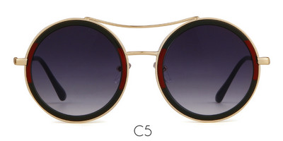 WHO CUTIE 2018 Crveno zelene okrugle sunčane naočale Ženske dizajnerske marke Metalni okvir Ženske sunčane naočale iz 90-ih Vintage retro sjenila Poklon 587