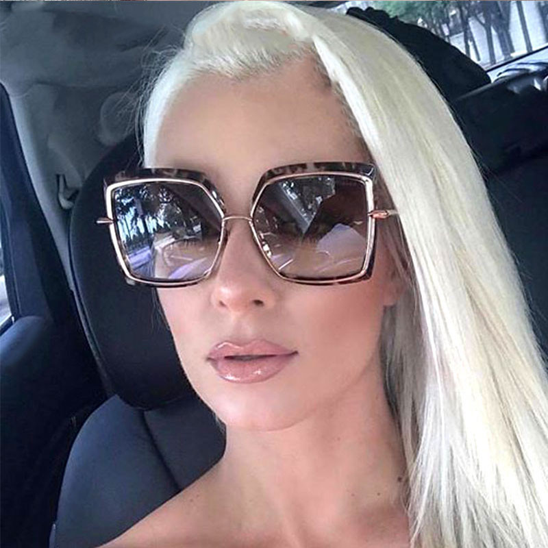 Polygon Cat Eye Луксозни слънчеви очила Мъже Жени Модни нюанси UV400 Ретро очила 50568