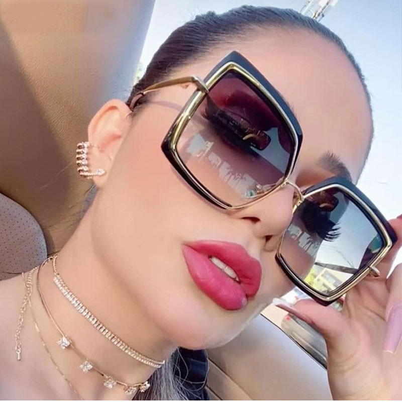 Polygon Cat Eye Луксозни слънчеви очила Мъже Жени Модни нюанси UV400 Ретро очила 50568