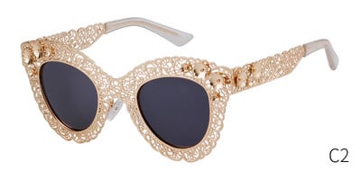 WHO CUTIE 2018. Luksuzne prevelike sunčane naočale s mačkastim okom Ženske dizajnerske marke Retro Vintage 80-ih Barokne Cateye sunčane naočale sjenila 670