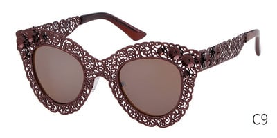 WHO CUTIE 2018. Luksuzne prevelike sunčane naočale s mačkastim okom Ženske dizajnerske marke Retro Vintage 80-ih Barokne Cateye sunčane naočale sjenila 670