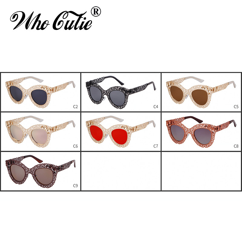 WHO CUTIE 2018. Luksuzne prevelike sunčane naočale s mačkastim okom Ženske dizajnerske marke Retro Vintage 80-ih Barokne Cateye sunčane naočale sjenila 670