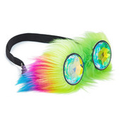 GFGOGGLE Kaleidoscope colorful Fluff Frame Desgin Goggles Steampunk Women Retro Glasses Men Party Слънчеви очила Diffracted Lens
