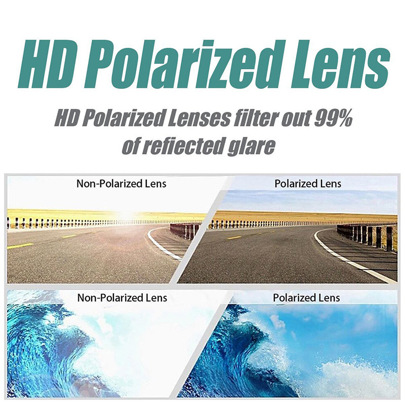 Поляризирани слънчеви очила Мъжки очила Polaroid Side Window Shield Brand Designer UV400 Goggles Eyewear