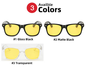 Класически очила за нощно виждане VIVIBEE Мъжки квадратни поляризирани лещи UV400 Жълти слънчеви очила за жени 2022 г. Очила за шофиране