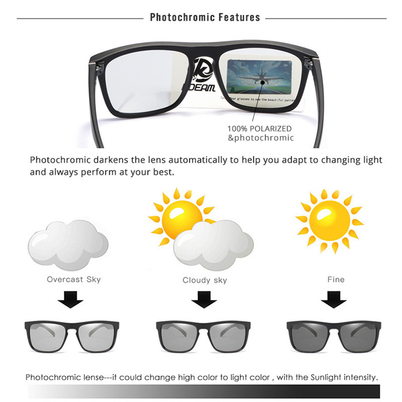 KDEAM Brand Square Polarized Γυαλιά Ανδρικά Γυναικεία Γυαλιά Ψαρέματος Γυαλιά ηλίου Κάμπινγκ Πεζοπορία Οδήγηση Αθλητικά γυαλιά ηλίου CE