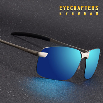 Orange Mens UV400 Polarized Sunglasses Sports Driving Mirrored Sunglasses Rimless Metal Glasses Eyewear 3043DM