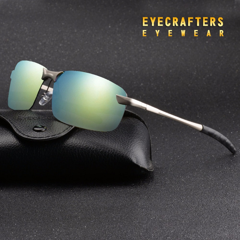 Narančaste muške UV400 polarizirane sunčane naočale za sportsku vožnju Sunčane naočale s ogledalom bez okvira Metalne naočale za naočale 3043DM