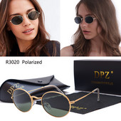 DPZ Classic 3020 ovalne metalne polarizirane sunčane naočale Ženske vintage retro brendirane sunčane naočale Oculos De Sol