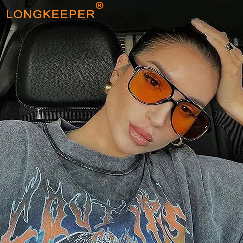 LongKeeper New Night Vision kaitseprillid Meeste Vanad Sõiduprillid Naiste Piloot Ruudukujulised Kollased Klaasid Peegeldusvastased Päikeseprillid Oculos