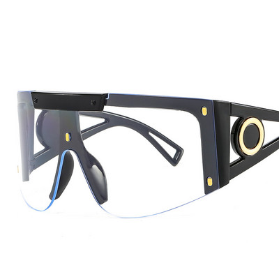 Ogroman štitnik s vizirom Maska Sunčane naočale Žene Muškarci Sunčane naočale otporne na vjetar Jednodijelne naočale s velikim okvirom Sjenila Sportske UV400 prozirne leće