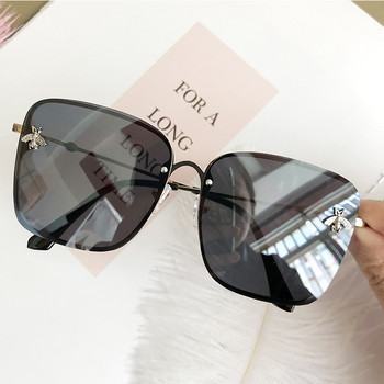 Vintage τετράγωνα γυναικεία γυαλιά ηλίου μόδας Μάρκα Rimless gradient αποχρώσεις για γυναίκες Πολυτελή γυναικεία γυαλιά καφέ γυαλιά ηλίου γυναίκα