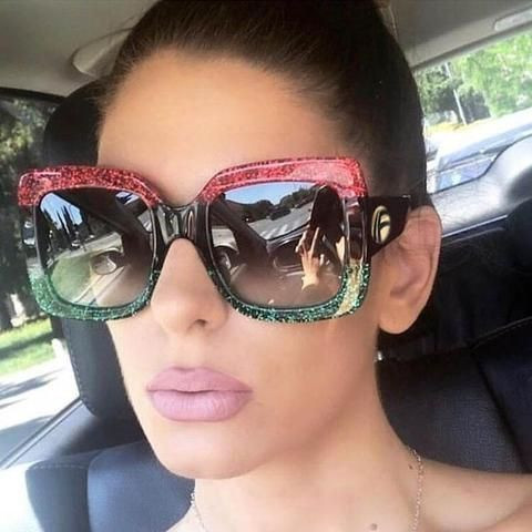 Prevelike četvrtaste sunčane naočale Ženske modne sunčane naočale s gradijentnim lećama za žene Marka Luksuzne crne zelene crvene nijanse UV400 1159T