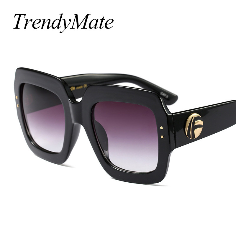 Prevelike četvrtaste sunčane naočale Ženske modne sunčane naočale s gradijentnim lećama za žene Marka Luksuzne crne zelene crvene nijanse UV400 1159T