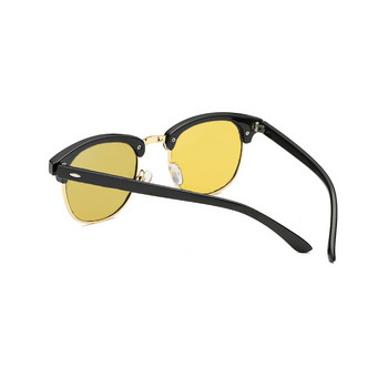 Поляризирани слънчеви очила за нощно виждане с полурамка за шофиране, мъжки и дамски слънчеви очила с матова половин рамка TAC с лещи N110