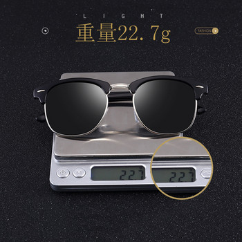 Поляризирани слънчеви очила за нощно виждане с полурамка за шофиране, мъжки и дамски слънчеви очила с матова половин рамка TAC с лещи N110