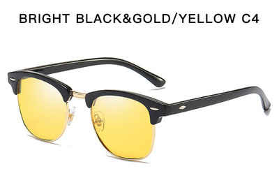 Naktinio matymo pusiau rėmeliai poliarizuoti akiniai nuo saulės, skirti vairavimui, vyriški ir moteriški matiniai pusės rėmelio TAC lęšiai saulės akiniai N110