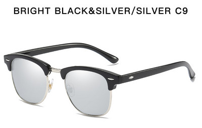 Naktinio matymo pusiau rėmeliai poliarizuoti akiniai nuo saulės, skirti vairavimui, vyriški ir moteriški matiniai pusės rėmelio TAC lęšiai saulės akiniai N110