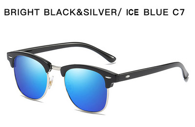 Naktinio matymo pusiau rėmeliai poliarizuoti akiniai nuo saulės, skirti vairavimui, vyriški ir moteriški matiniai pusės rėmelio TAC lęšiai saulės akiniai N110