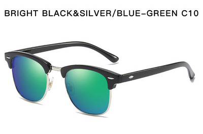 Naktinio matymo pusiau rėmeliai poliarizuoti akiniai nuo saulės, skirti vairavimui, vyriški ir moteriški matiniai pusės rėmelio TAC lęšiai saulės akiniai N110