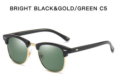 Naktinio matymo pusiau rėmeliai poliarizuoti akiniai nuo saulės, skirti vairavimui, vyriški ir moteriški matiniai pusės rėmelio TAC lęšiai saulės akiniai N110