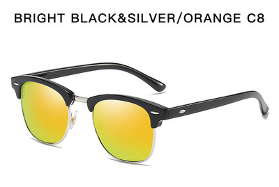 Naktinio matymo pusiau rėmeliai poliarizuoti akiniai nuo saulės, skirti vairavimui, vyriški ir moteriški matiniai pusės rėmelio TAC lęšiai saulės akiniai N110