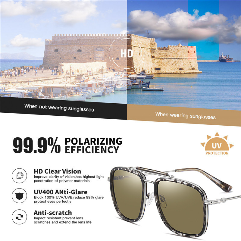 Ochelari de soare AOFLY pentru bărbați, polarizați, cu design de marcă de lux, lentile cu gradient anti-orbire, 2023, ochelari de soare pătrați pentru conducere, nou sosire, femei