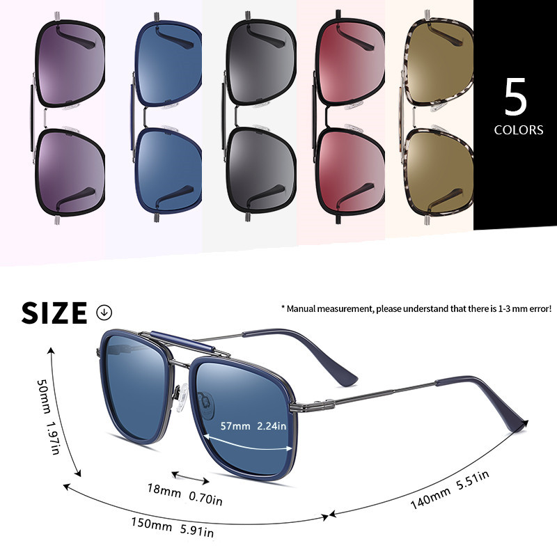 Ochelari de soare AOFLY pentru bărbați, polarizați, cu design de marcă de lux, lentile cu gradient anti-orbire, 2023, ochelari de soare pătrați pentru conducere, nou sosire, femei